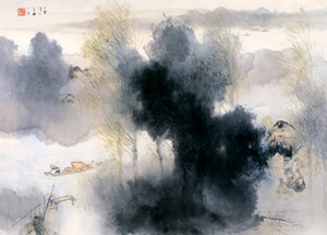 水郷 [竹内栖鳳, 1933年, 竹内栖鳳展 近代日本画の巨人より]のサムネイル画像