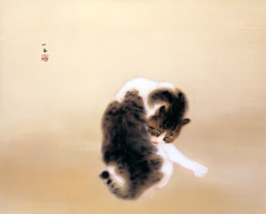 班猫 [竹内栖鳳, 1924年, 竹内栖鳳展 近代日本画の巨人より]のサムネイル画像