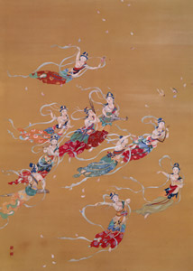 散華 [竹内栖鳳, 1910年, 竹内栖鳳展 近代日本画の巨人より]のサムネイル画像