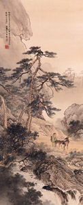 仙壇遊鹿 [竹内栖鳳, 1904年, 竹内栖鳳展 近代日本画の巨人より]のサムネイル画像