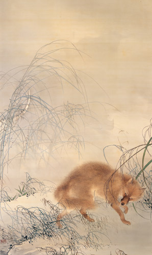 枯野狐 [竹内栖鳳, 1897年, 竹内栖鳳展 近代日本画の巨人より] パブリックドメイン画像 