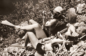 海底の休息（西印度諸島ボネール島にて） [ハンス・ハース, アサヒカメラ 1955年10月号より]のサムネイル画像