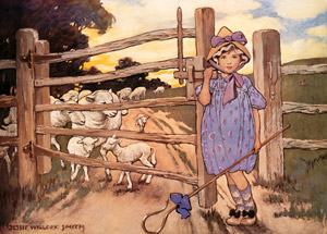 ボー・ピープちゃん、羊を見失い [ジェシー・ウィルコックス・スミス, マザー・グースより]のサムネイル画像