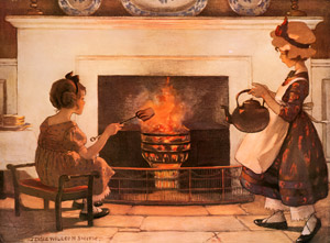 ポリー、やかんを火にかけて [ジェシー・ウィルコックス・スミス, マザー・グースより]のサムネイル画像