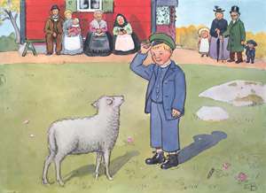 挿絵18 (新しい服を着たペレと子羊） [エルサ・ベスコフ, ペレのあたらしいふくより]のサムネイル画像