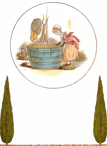 MISS MOLLY AND LITTLE FISHES [Kate Greenaway,  from Marigold Garden]