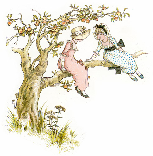 IN AN APPLE TREE [Kate Greenaway,  from Marigold Garden]