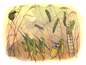 クモのとりこ [エルンスト・クライドルフ, バッタさんのきせつより]のサムネイル画像