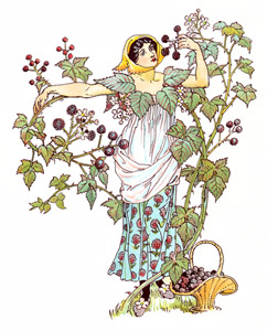 If reasons were as plentiful as blackberries (1 Henry IV) [Walter Crane,  from Flowers from Shakespeare’s Garden] Thumbnail Images