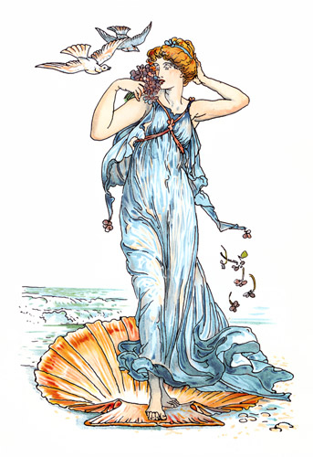 Or Cytherea’s breadth  (The Winter’s Tale) [Walter Crane,  from Flowers from Shakespeare’s Garden]