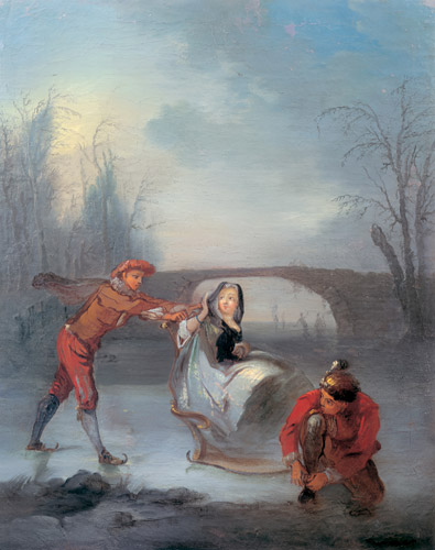 冬 [ニコラ・ランクレ, 1725年, ブーシェ・フラゴナール展より] パブリックドメイン画像 