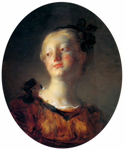 若い女性の頭部 [ジャン・オノレ・フラゴナール, 1780年, ブーシェ・フラゴナール展より] パブリックドメイン画像 