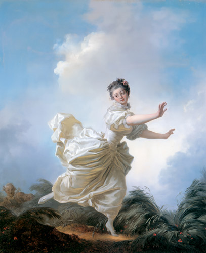 逃げるふりをして [ジャン・オノレ・フラゴナール, 1772-1773年, ブーシェ・フラゴナール展より] パブリックドメイン画像 