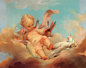 見張りするキューピッド [ジャン・オノレ・フラゴナール, 1770年, ブーシェ・フラゴナール展より]のサムネイル画像