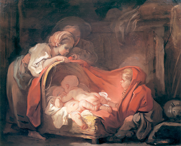 双子 [ジャン・オノレ・フラゴナール, 1759-1760年, ブーシェ・フラゴナール展より] パブリックドメイン画像 