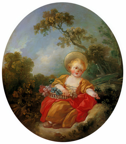 小さな庭師 [ジャン・オノレ・フラゴナール, 1754-1755年, ブーシェ・フラゴナール展より] パブリックドメイン画像 