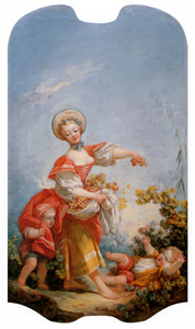 ぶどう摘みの女 [ジャン・オノレ・フラゴナール, 1754-1755年, ブーシェ・フラゴナール展より]のサムネイル画像
