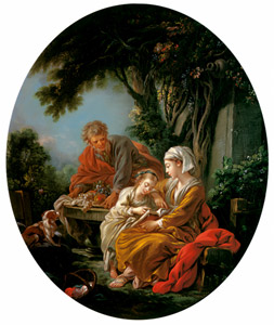 聖母の教育 [フランソワ・ブーシェ, 1768年, ブーシェ・フラゴナール展より]のサムネイル画像