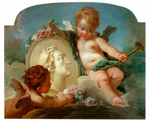 ルイ15世の肖像円形浮彫り [フランソワ・ブーシェ, 1768年, ブーシェ・フラゴナール展より]のサムネイル画像