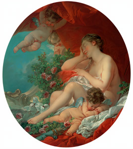 ヴィーナスの眠り [フランソワ・ブーシェ, 1754年, ブーシェ・フラゴナール展より]のサムネイル画像