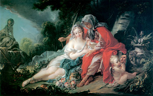 ウェルトゥムヌスとポモナ [フランソワ・ブーシェ, 1749年, ブーシェ・フラゴナール展より]のサムネイル画像