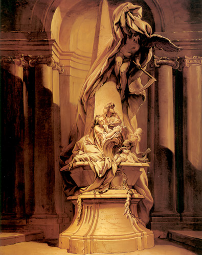 Monument à Mignard [François Boucher, 1743, from Three Masters of French Rocco]