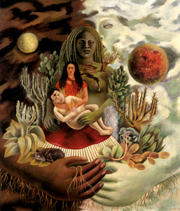 宇宙、大地（メキシコ）、ディエゴ、私、ショロトル神の愛の抱擁 [フリーダ・カーロ, 1949年, フリーダ・カーロとその時代より]のサムネイル画像