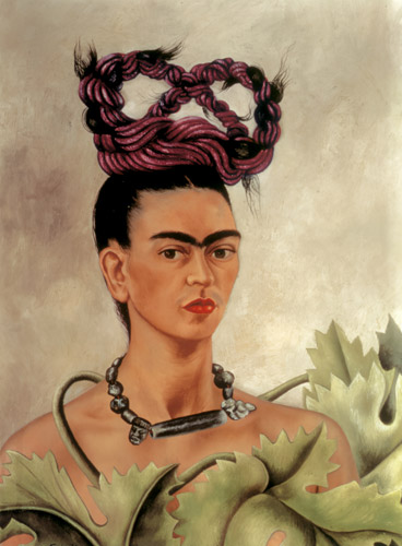 Self-portrait with Braid [Frida Kahlo, 1941, from Women Surrealists in Mexico]
