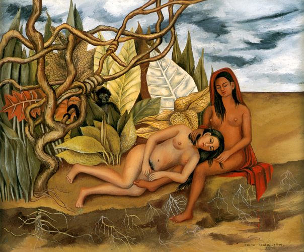森の中のふたりの裸婦 [フリーダ・カーロ, 1939年, フリーダ・カーロとその時代より] パブリックドメイン画像 