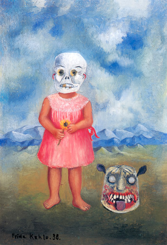 死の仮面を被った少女 [フリーダ・カーロ, 1938年, フリーダ・カーロとその時代より] パブリックドメイン画像 