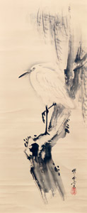 White Heron and Willow Tree [Kyōsai Kawanabe,  from Kyosai: master painter and his student Josiah Coder] Thumbnail Images