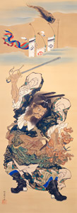 Boy’s Day Streamer and Banner with the Demon Queller Shōki (Ch: Zhongkui) [Kyōsai Kawanabe,  from Kyosai: master painter and his student Josiah Coder] Thumbnail Images