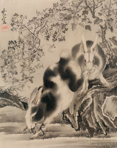 蜥蜴と兎図 [河鍋暁斎, 1888年, 画鬼・暁斎より]のサムネイル画像