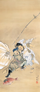 恵比寿と大黒図 [河鍋暁斎, 1884年, 画鬼・暁斎より]のサムネイル画像