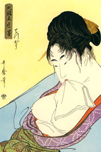 Five Kinds of Ladies at Yoshiwara – Teppo [Utamaro Kitagawa,  from Utamaro – Ukiyo-e Meisaku Senshū II]
