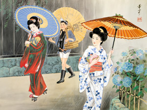 Beautiful Women in July [Kashō Takabatake, 1938, from Catalogue of Takabatake Kashō Taisho Roman Museum] Thumbnail Images