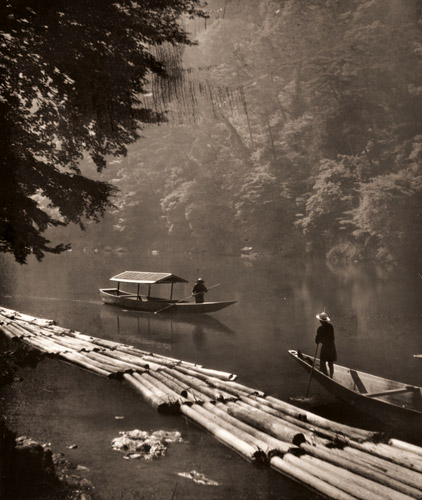 朝の嵐山 [小西一二, アサヒカメラ 1940年9月号より] パブリックドメイン画像 