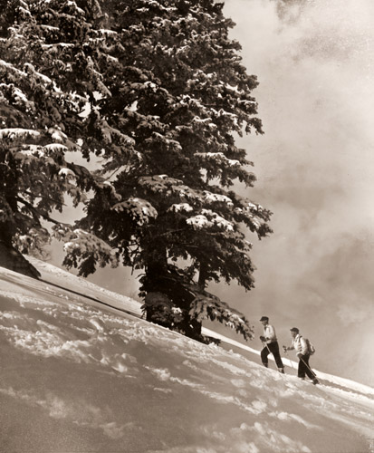 冬山 [尾崎北陽, アサヒカメラ 1940年9月号より] パブリックドメイン画像 