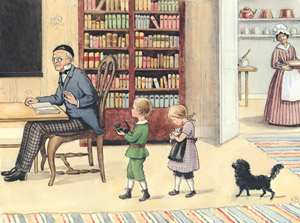 Plate 3 (Peter and Lotta Go to the Uncle with the Kittens in their Arms) [Elsa Beskow,  from Peter and Lotta’s Adventure] Thumbnail Images
