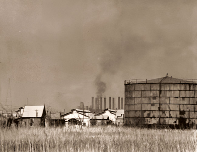 工場地風景 [矢口武夫, アサヒカメラ 1932年7月号より] パブリックドメイン画像 