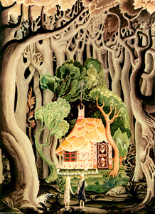 ヘンゼルとグレーテル（ケーキとパンでできた家を見つけるヘンゼルとグレーテル） [カイ・ニールセン, Kay Nielsenより]のサムネイル画像