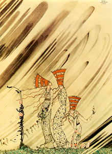 青い山の三人の姫君 1（吹雪にさらわれる三人の王女） [カイ・ニールセン, Kay Nielsenより]のサムネイル画像