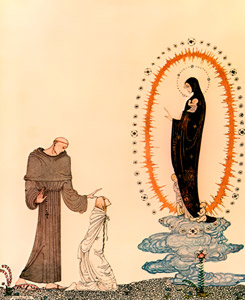 ラッシーと教母 3（星たちを逃したラッシーを許し、子供たちを返す聖母マリア） [カイ・ニールセン, Kay Nielsenより]のサムネイル画像