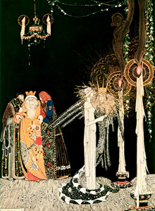 竜王（結婚の儀で初めて蛇の王子の姿を見た娘） [カイ・ニールセン, Kay Nielsenより]のサムネイル画像