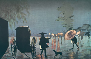 柳原夜雨 [小林清親, 浮世絵名作選集 清親より]のサムネイル画像