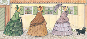 挿絵1（みどりおばさんとちゃいろおばさんとむらさきおばさん） [エルサ・ベスコフ, みどりおばさん、ちゃいろおばさん、むらさきおばさんより]のサムネイル画像