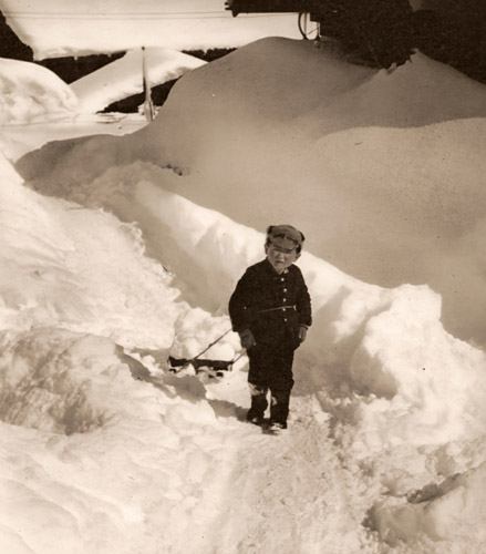 雪晴れの日 [天野政之, アサヒカメラ 1940年2月号より] パブリックドメイン画像 