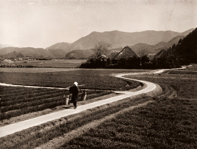 早春の田園 [大森民男, アサヒカメラ 1940年2月号より] パブリックドメイン画像 