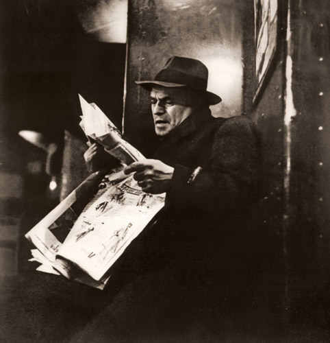 地下鉄のスナップ [アルフレッド・ゲシャイト, アサヒカメラ 1953年2月号より] パブリックドメイン画像 