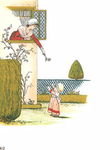 Little baby, if I threw This fair blossom down to you [Kate Greenaway,  from Under the Window] Thumbnail Images